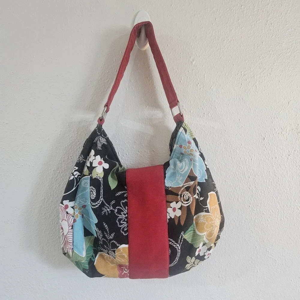 Lisa Lill for 1154 Lill Studio Custom Floral Hobo Shoulder Bag
